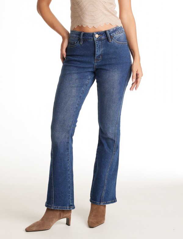 Jean Bootcut Costura Frontal JEAN OSCURO