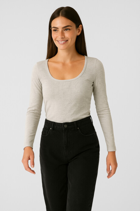 Remera Ibuya Gris Melange