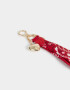 Llavero Metal Llavero Y Charm De Bandana Con Relicario - Rojo Medio
