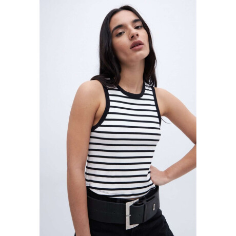 Musculosa Vita Rayas negra