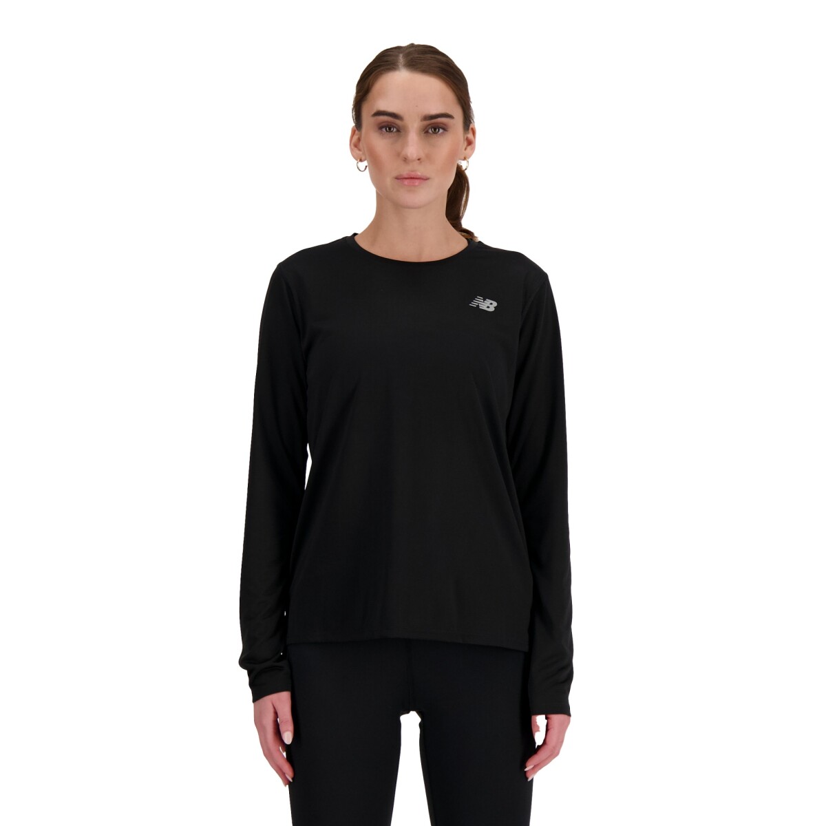 Remera New Balance de Dama - LONG SLEEVE - WT41225BK - BLACK 