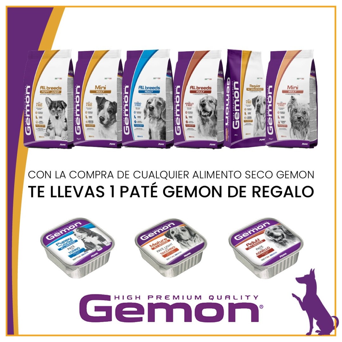 PROMO Gemon All Breeds Adulto con Cordero y Arroz 20 kgs + Paté Gemon de regalo! 