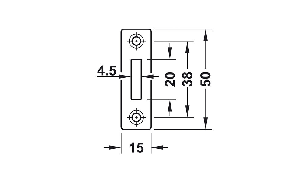 Cerradura para puerta de vidrio de aplicar 233.20.440 Cerradura Para Puerta De Vidrio De Aplicar 233.20.440