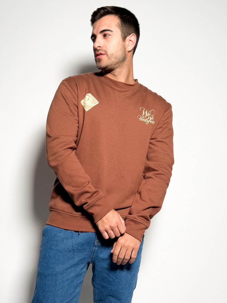 Buzo de algodon con estampas Davis - Camel 