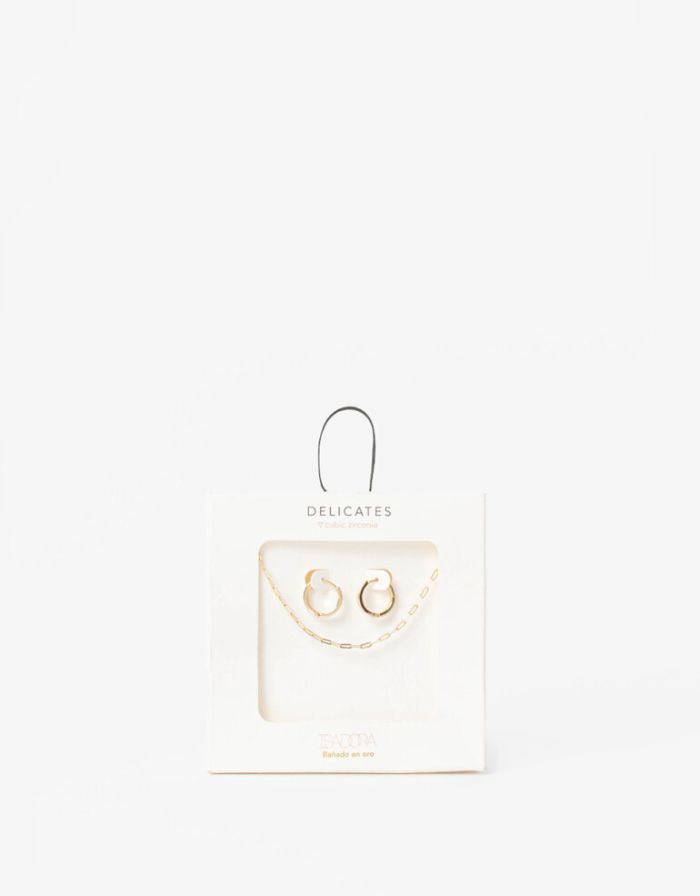 Bijouterie Set Strass Set De Bijouterie Delicates - Dorado