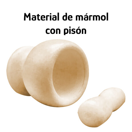 Mortero Machacador Triturador en Mármol p/ Cocina Decoración Beige