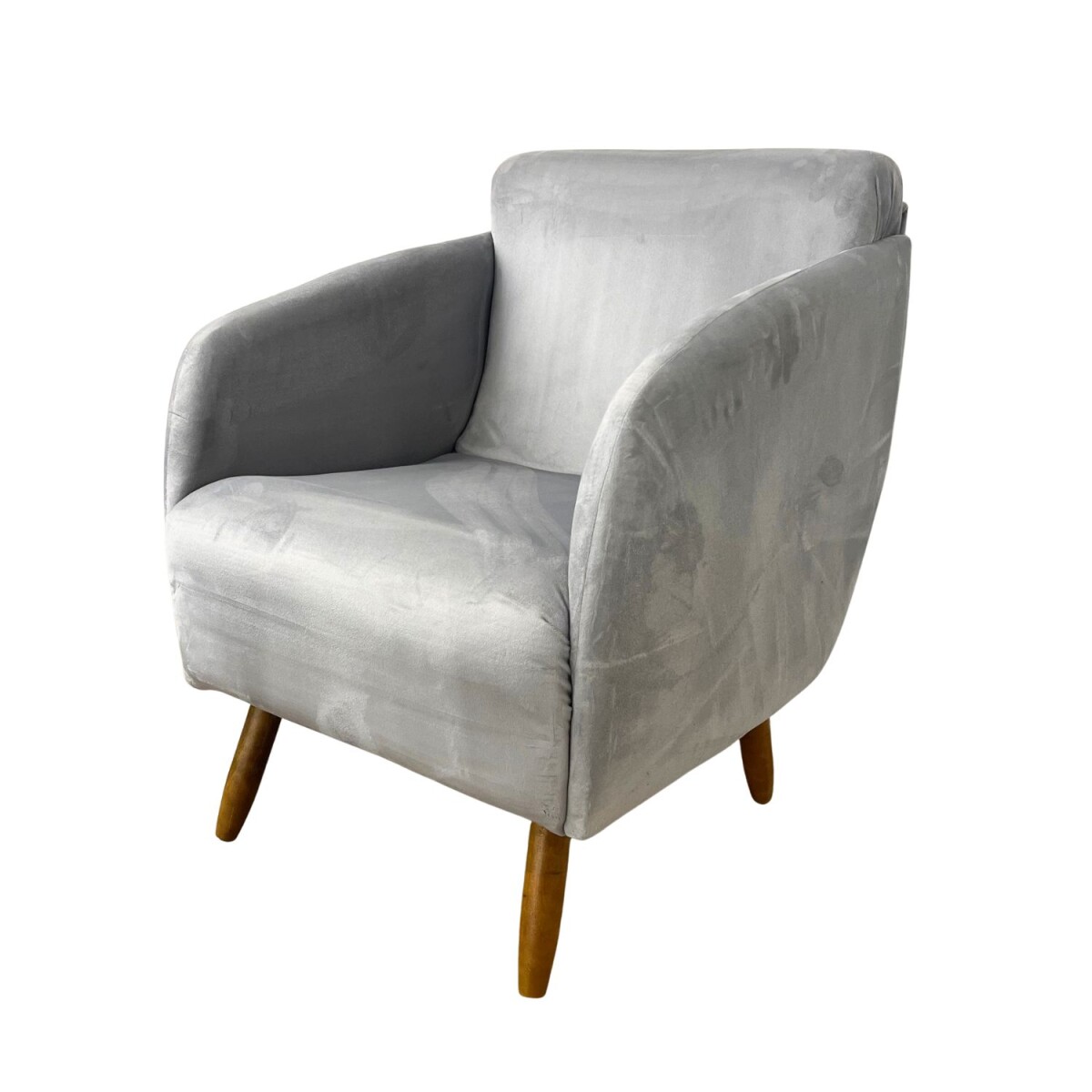 Sillón poltrona Lumax Kira nórdico 1 cuerpo de tela - Granito 