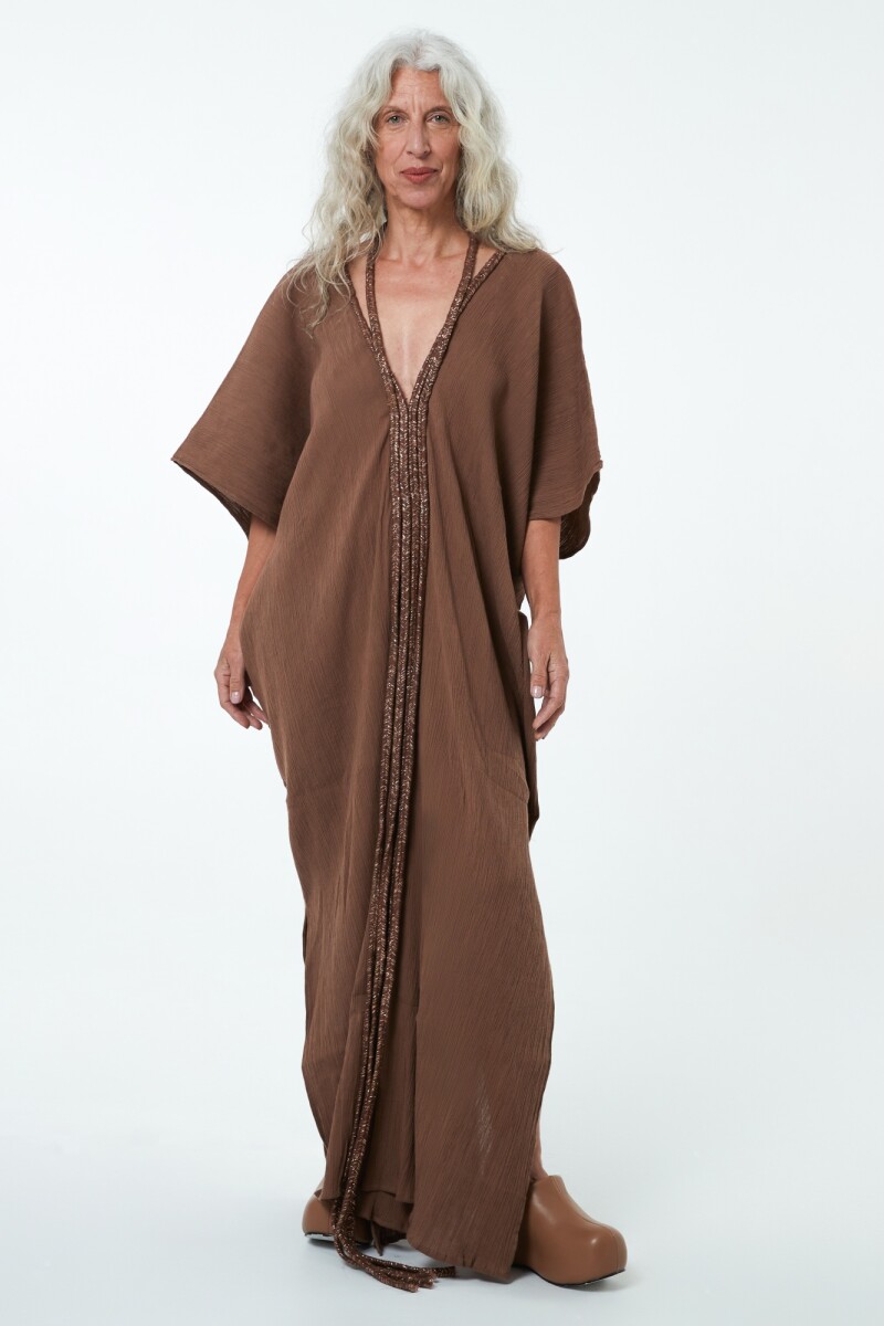 VESTIDO LARGO Marron