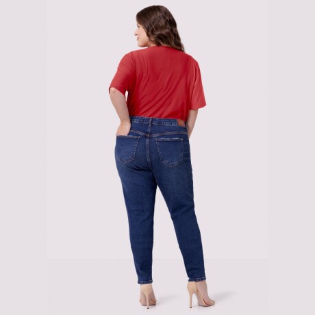Jean básico cintura media Azul