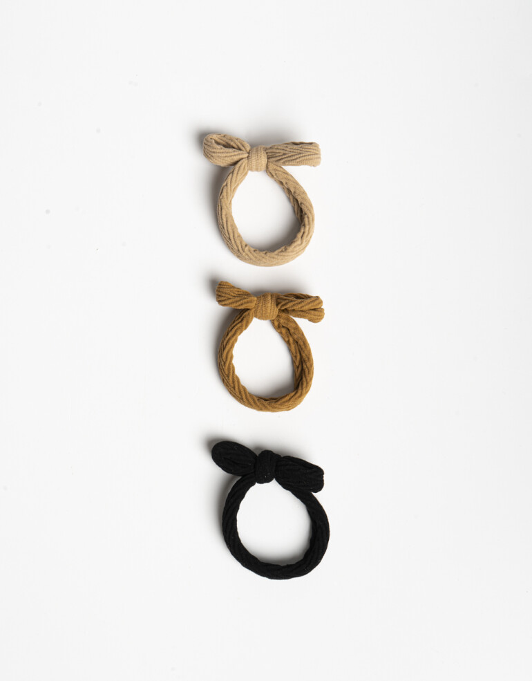 Gomitas Elásticas Sets Liso Set De Gomitas Elásticas De Moños - Combinacion Tricolor