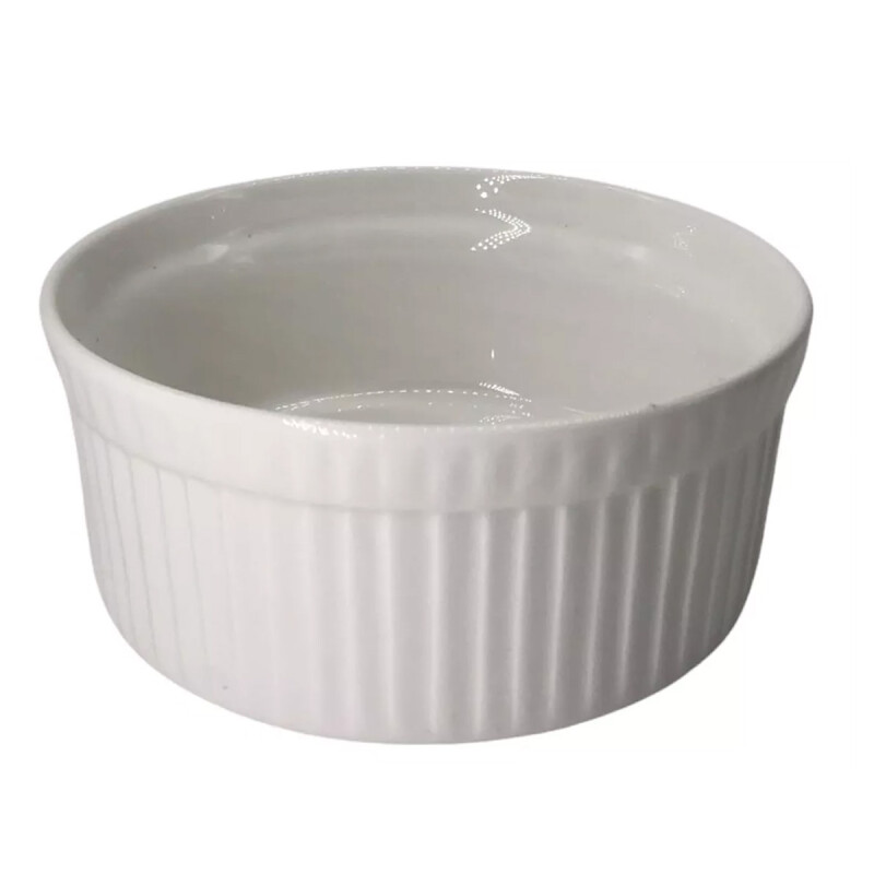 Ramequin redondo 8x4 cm porcelana blanco BLANCO