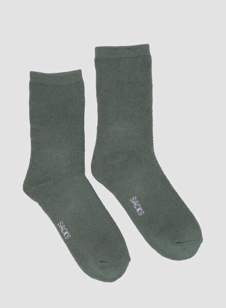 Medias lisas. de abrigo. por tener felpa interior. Verde malva