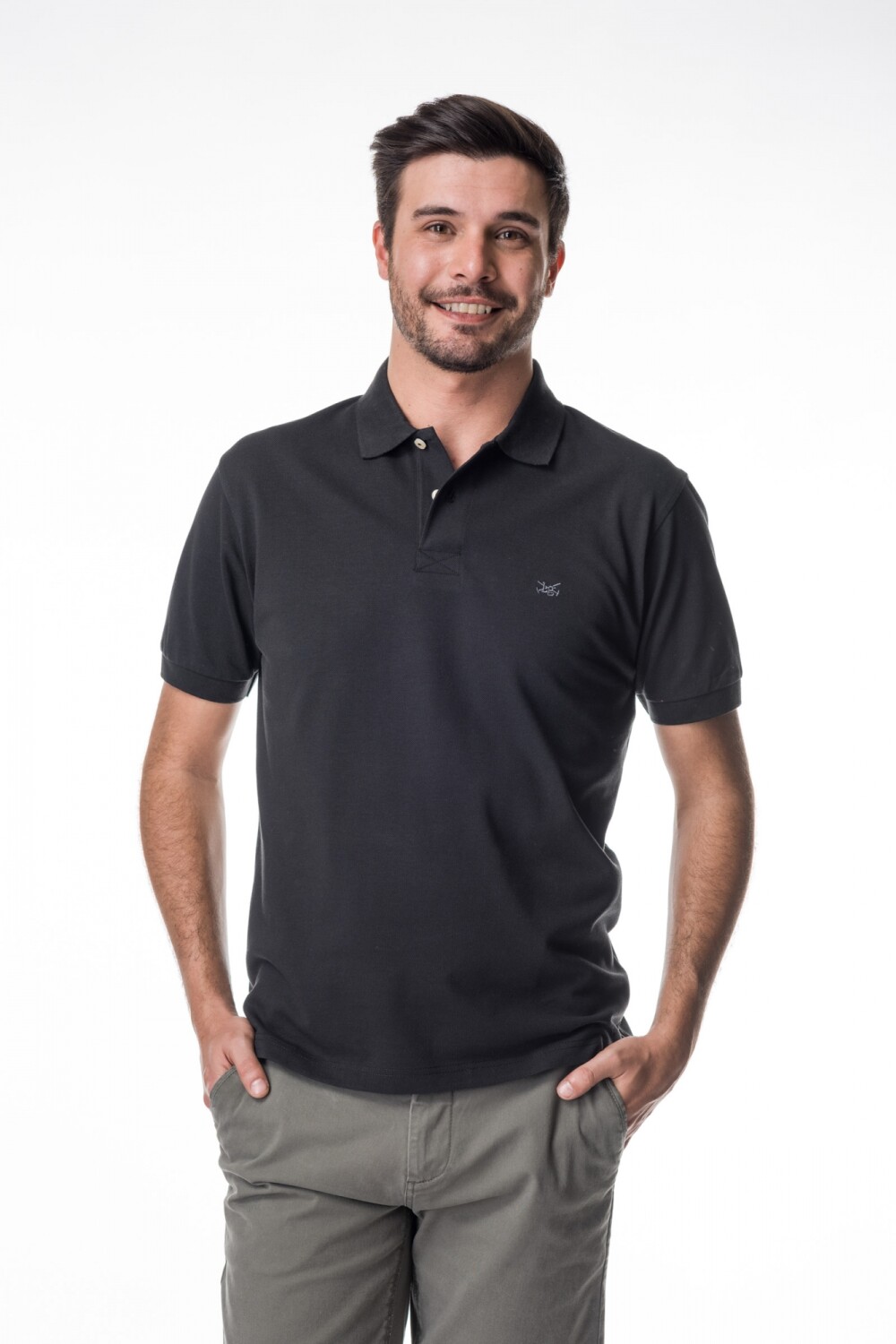 REMERA POLO PIQUE Negro