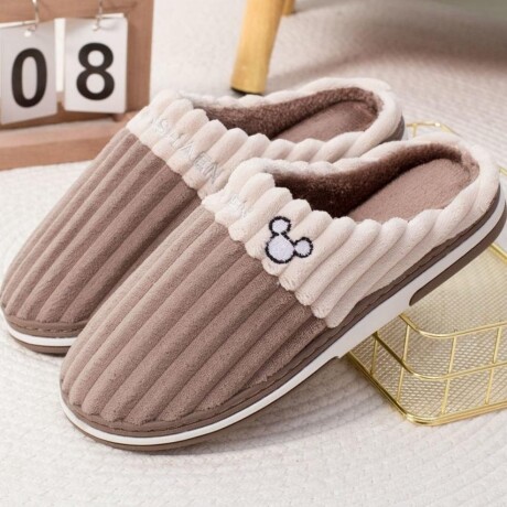 Pantufla de Felpa Super Abrigadas Antideslizante Unisex Gris