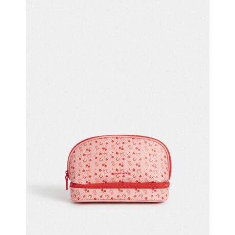 Portacosméticos Estampado Rosa Viejo