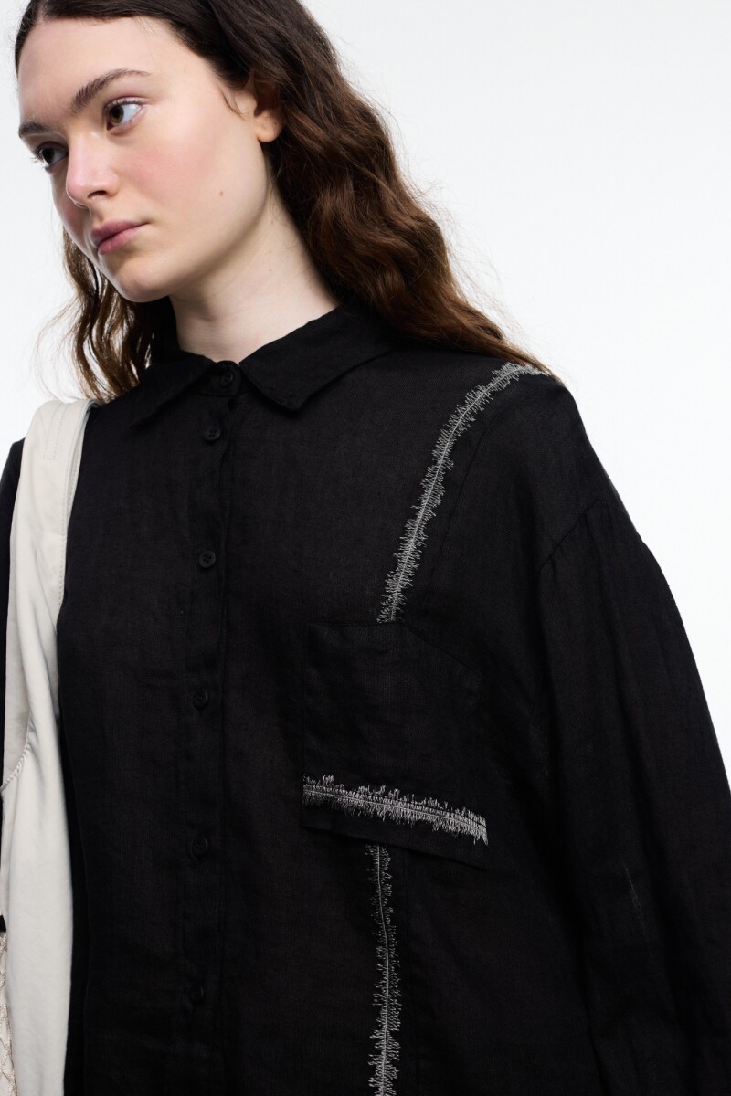 CAMISA MANGA LARGA Negro