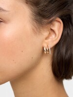 Pendientes Efecto Multiaro dorado