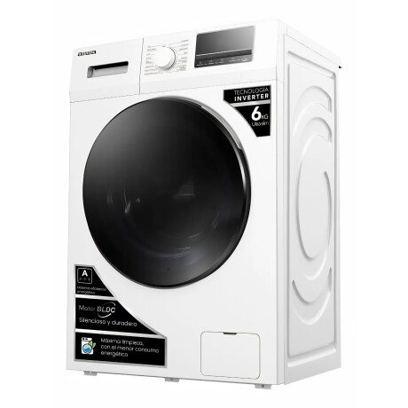 Lavarropas Automático Inverter Aiwa 6kg Frontal Blanco