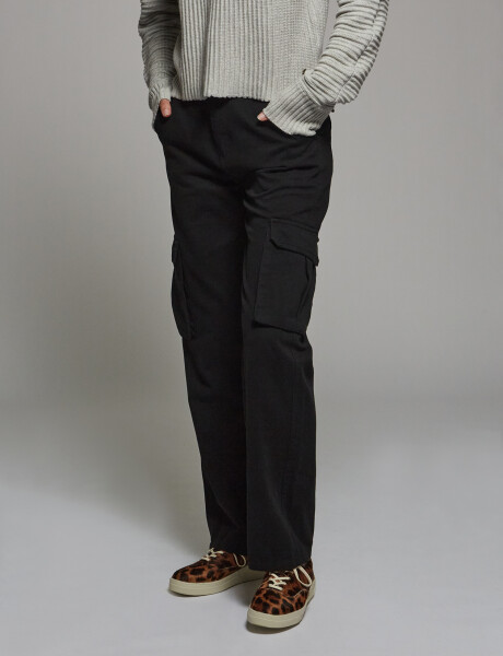 Pantalon cargo negro