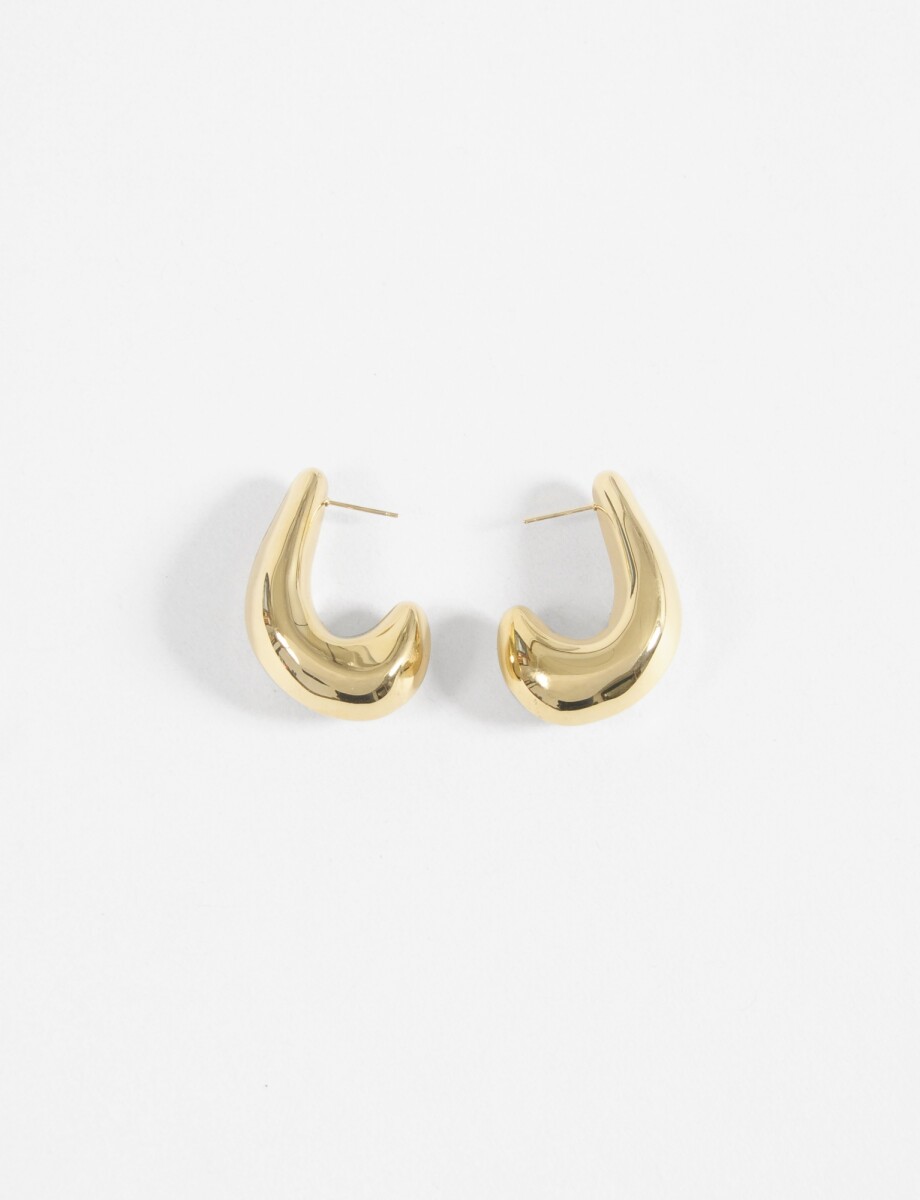 Aros acero gota - dorado 