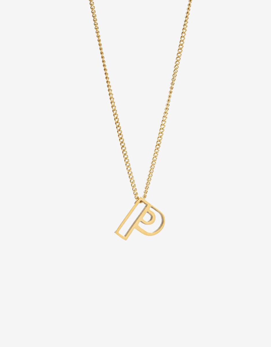 Cadena Corta con Dije Metal - Dorado 