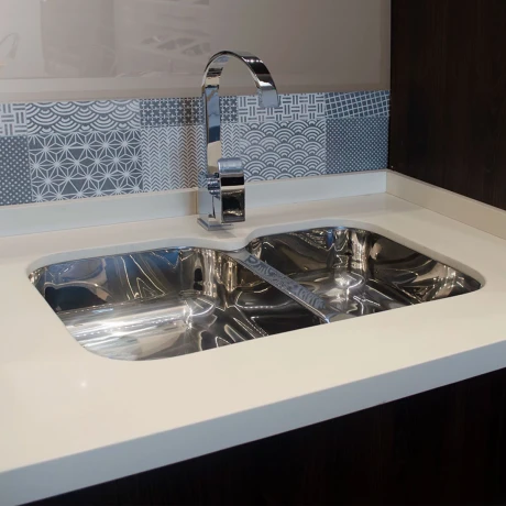Pileta Y Media De Cocina Brillo 69X40X15 000