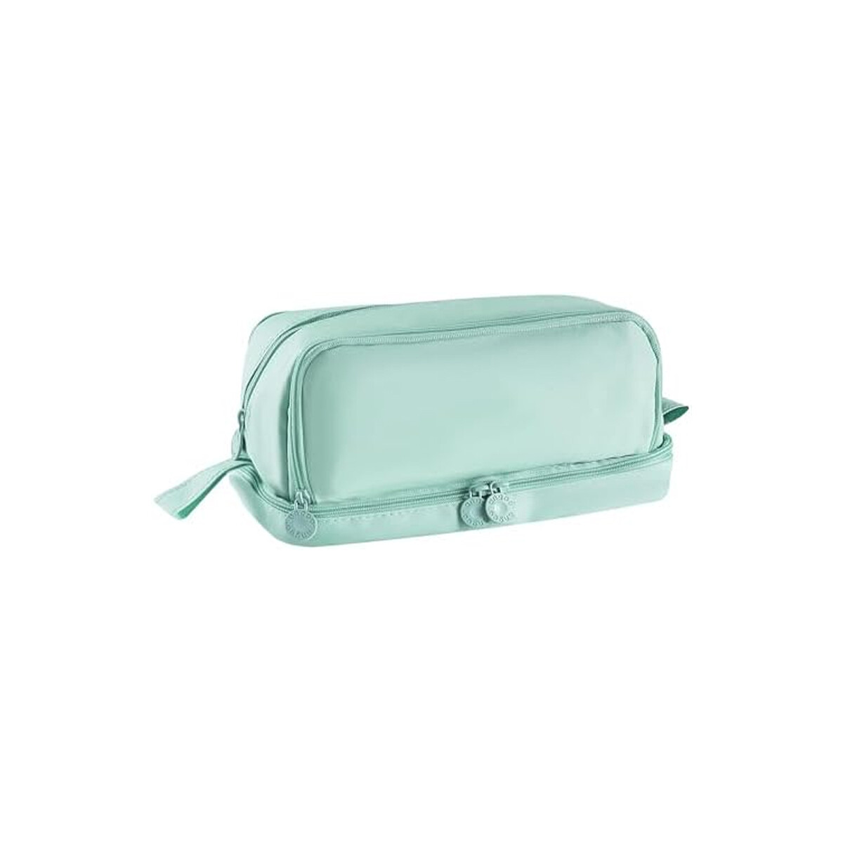 Cartuchera grande con asa y bolsillo inferior 21x12x9cm - Verde 