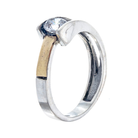 Anillo de plata 925, double con circonia Anillo de plata 925, double con circonia