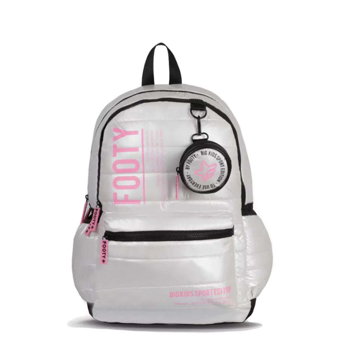 Mochila Footy Big Sport 18" con monedero - Blanco Perla 