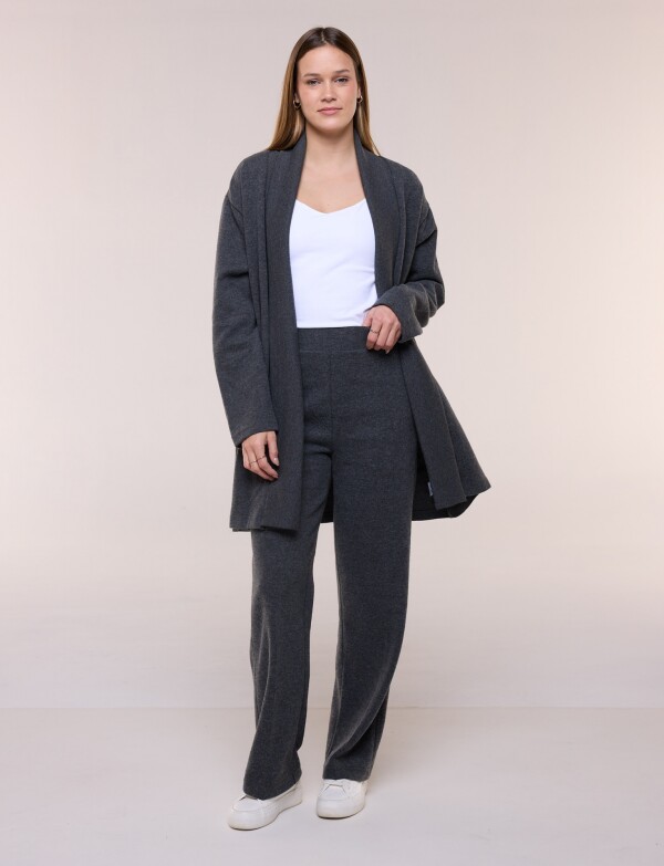 Cardigan Abierto Soft GRIS OSCURO