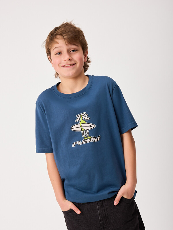 T-SHIRT CAMPODO TEEN RUSTY Azul