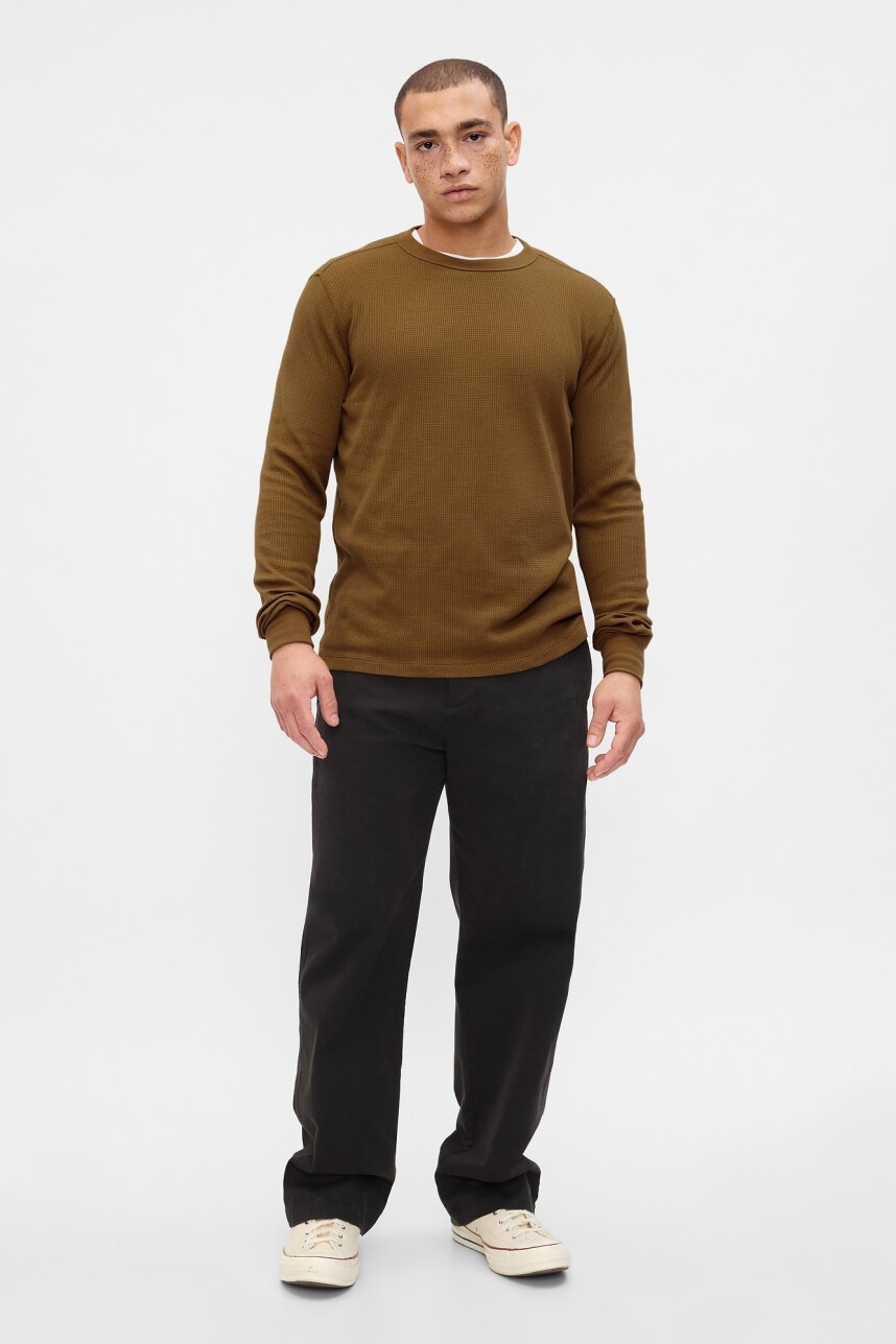 Buzo Waffle Hombre Palomino Brown Global