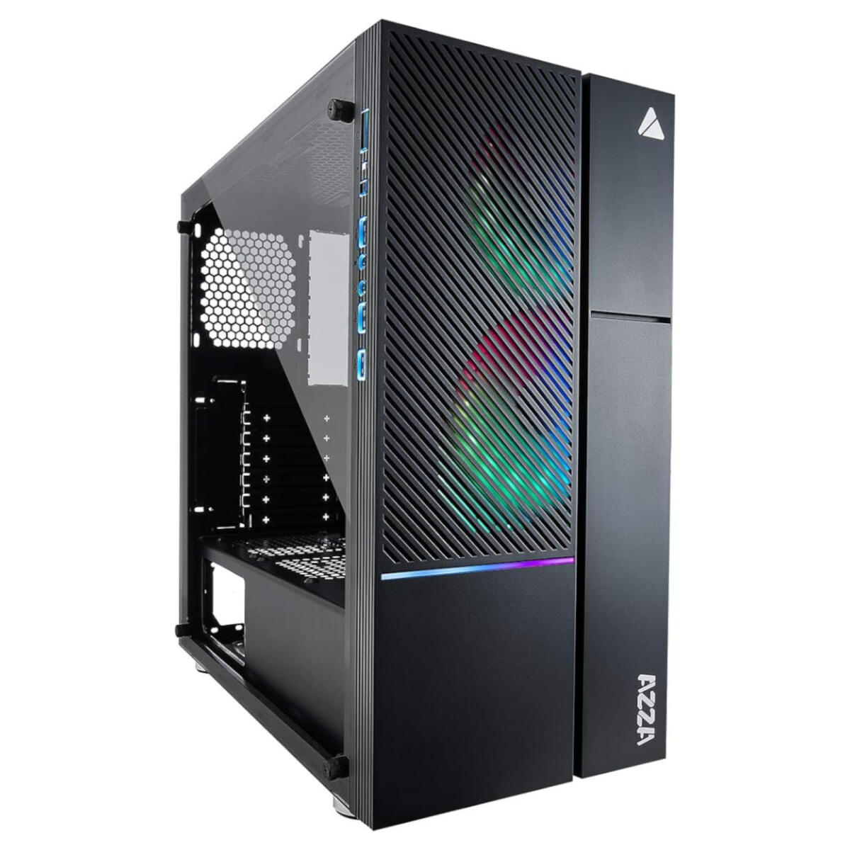Azza - Gabinete Iris CSAZ-330. Ventana Vidrio Templado. Color Negro. 