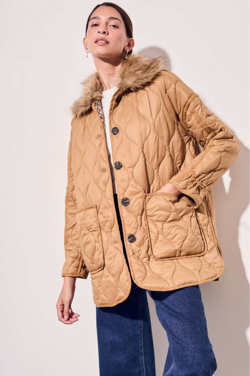 Campera Capitoneada - Camel 