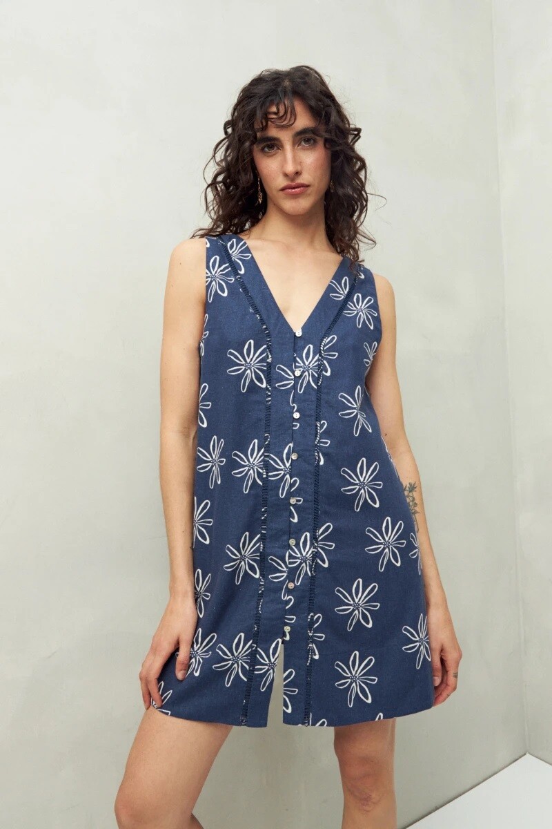 VESTIDO D.CASSIN URRUTIA - INDIGO 