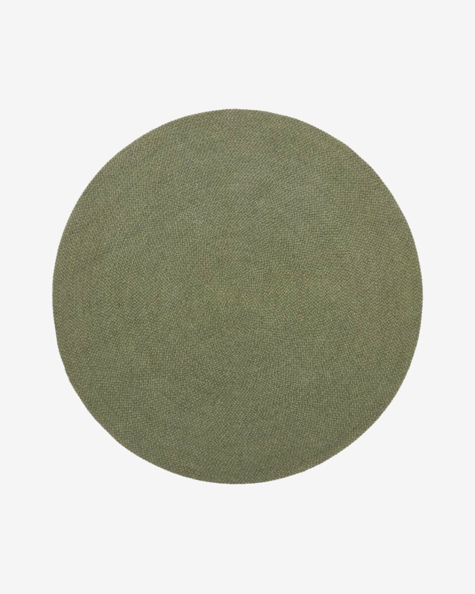 Alfombra redonda Despas de fibras sintéticas - verde Ø 200 cm 