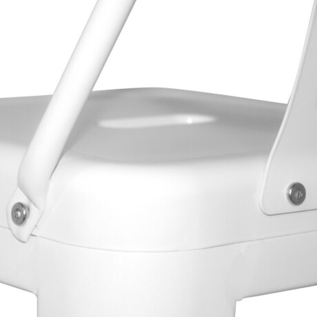 Taburete Tolix en metal con respaldo Blanco