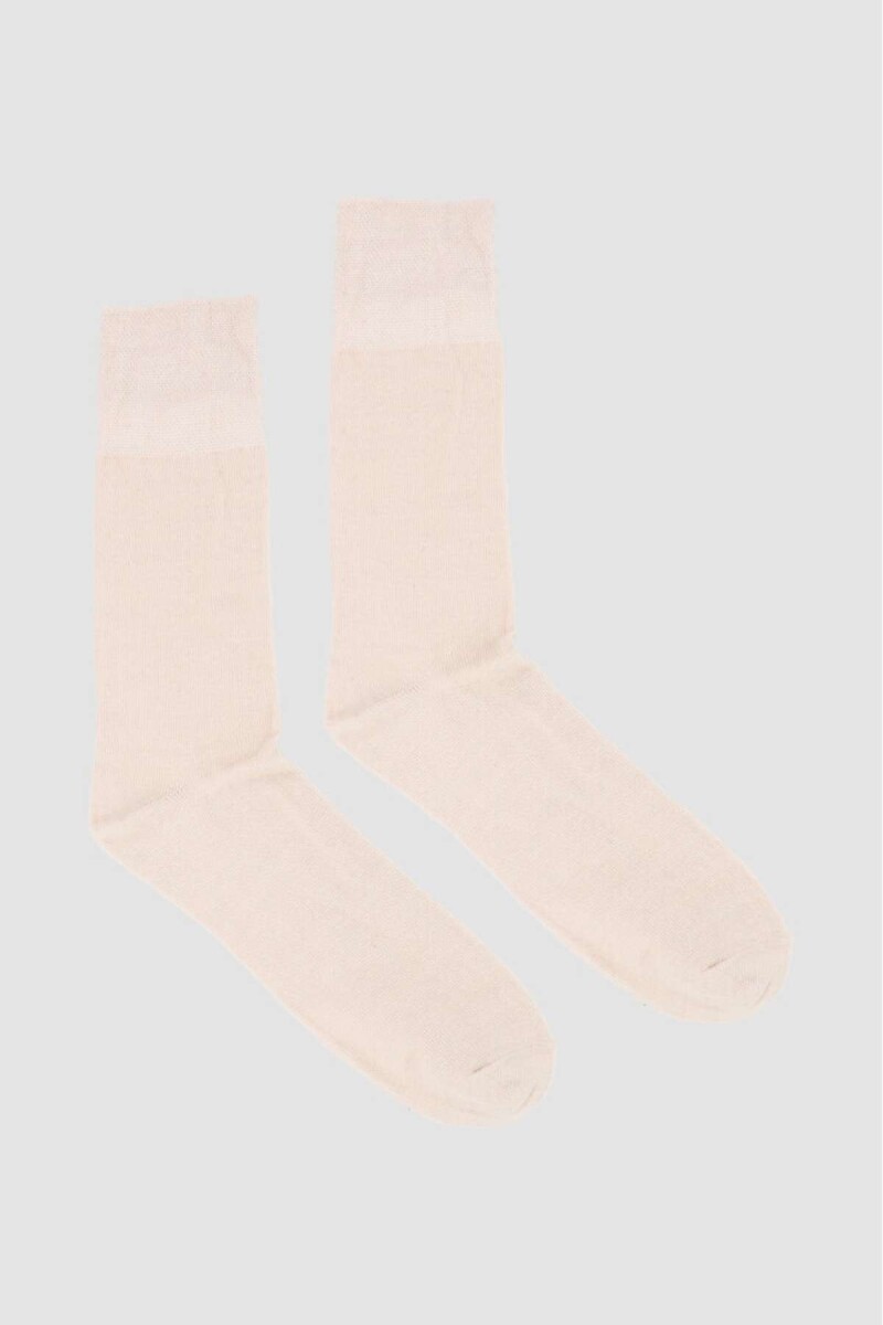 Medias lisas sujeción suave hombre - Beige 