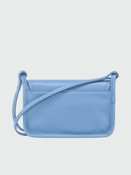 Longchamp -Cartera pequeña con solapa, Le Foulonné Celeste