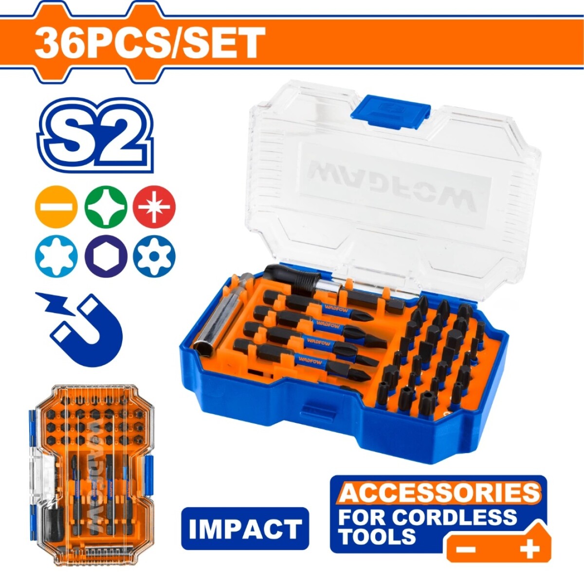 SET X36 PUNTAS DE IMPACTO WADFOW WBS4B36 