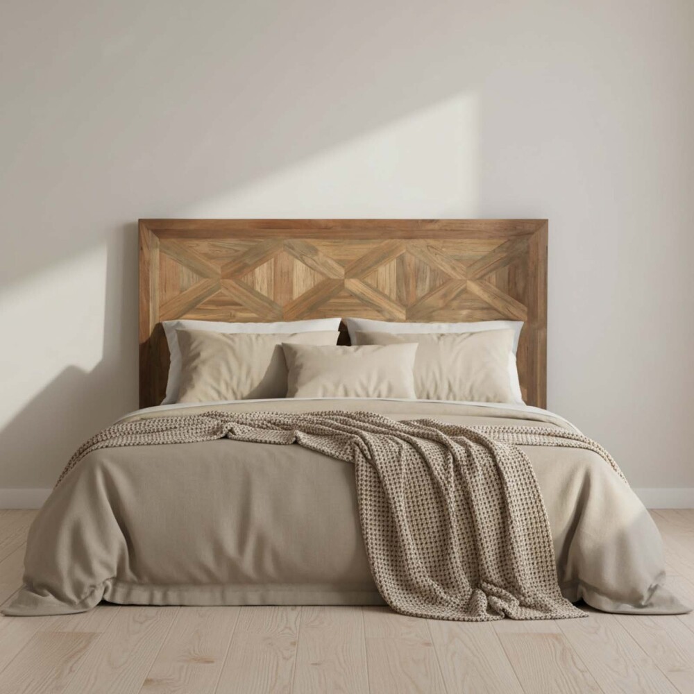 RESPALDO QUEEN MADERA NATURAL-BEIGE MANHATTAN