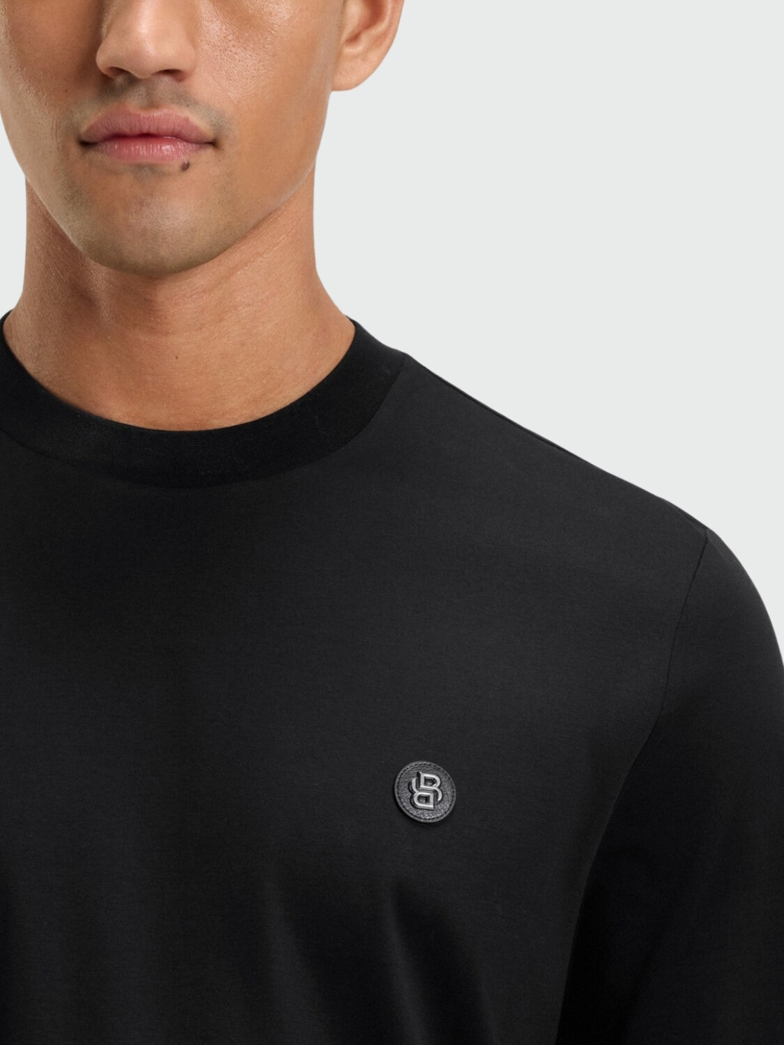 BOSS - Remera Regular Monograma Double B Negro Estampado