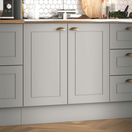 BAJO MESADA 80 CM MDF GRIS AMERICANA