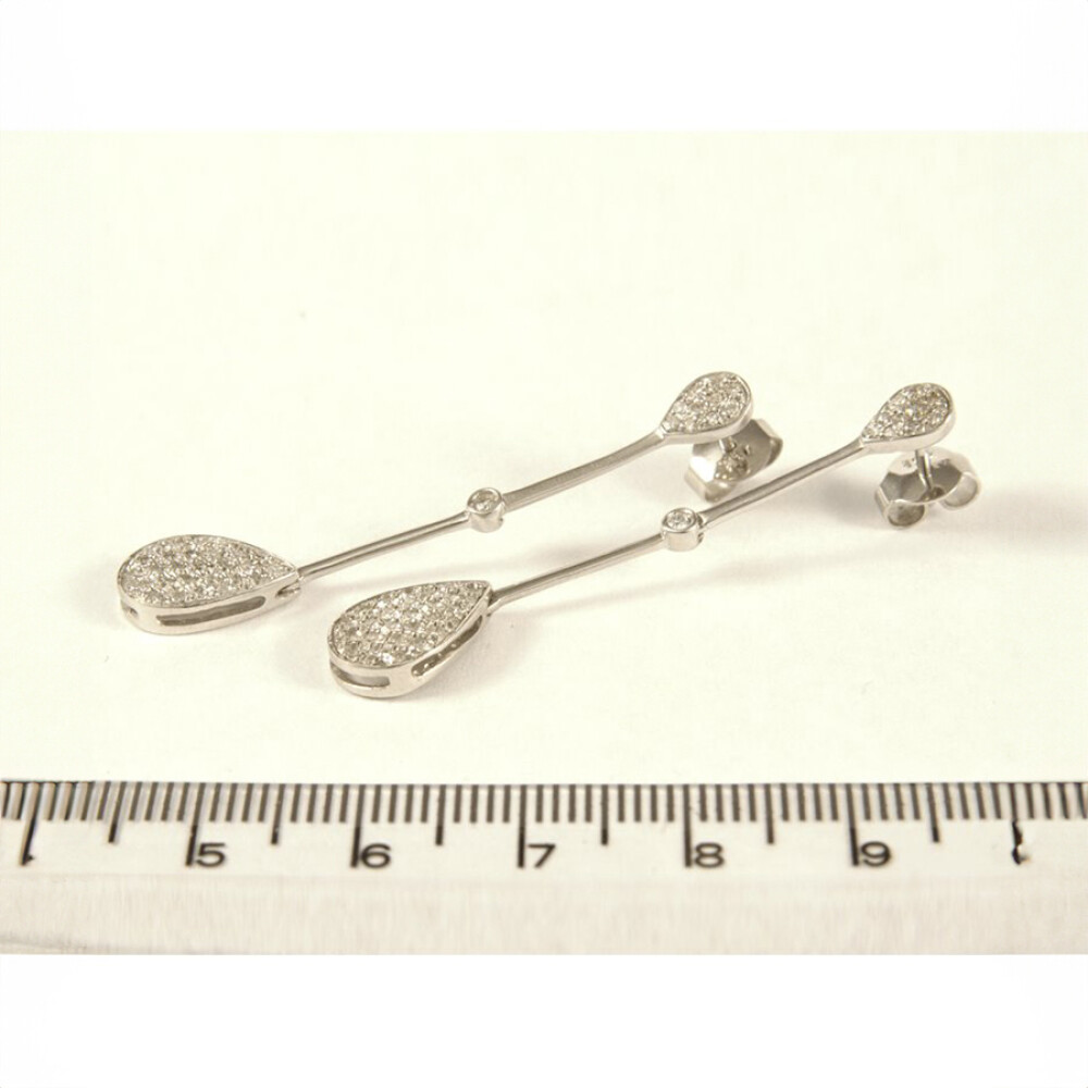 CARAVANAS EN ORO BLANCO 18K CON BRILLANTES CARAVANAS EN ORO BLANCO 18K CON BRILLANTES