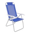 Silla Plegable de Aluminio 4 Posición Azul