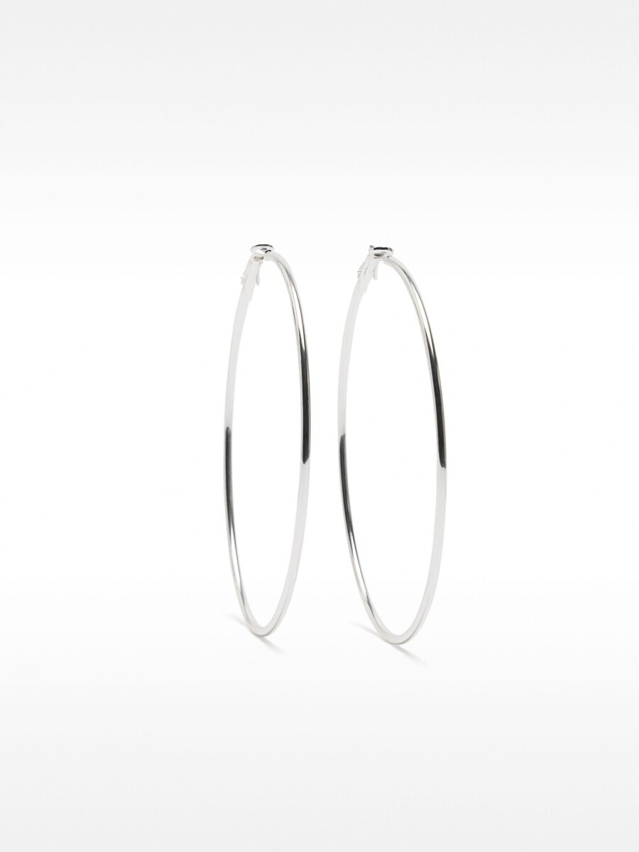 Aros Grandes Básicos plateado