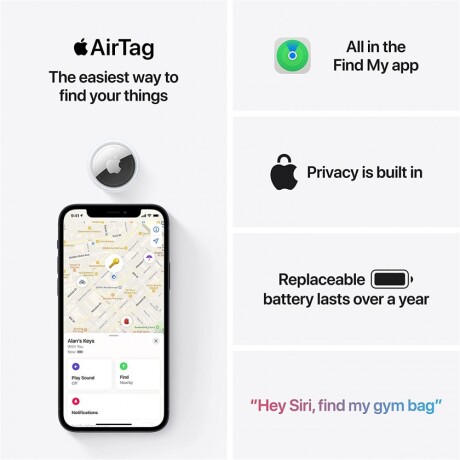 APPLE AIRTAG (PACK X4) Silver