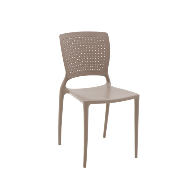 Silla apilable gamuza "SAFIRA" con respaldo calado -TRAMONTINA TD0586