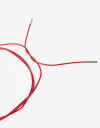 Pañuelos Raso Choker Con Flor Doble - Rojo Medio