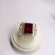 Anillo sello caballero plata y oro piedra rectangular rubi Anillo sello caballero plata y oro piedra rectangular rubi